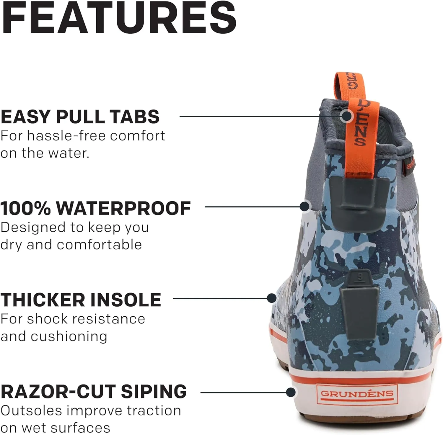 Grundens Men’s DECK-BOSS Ankle Boot | Durable, Waterproof