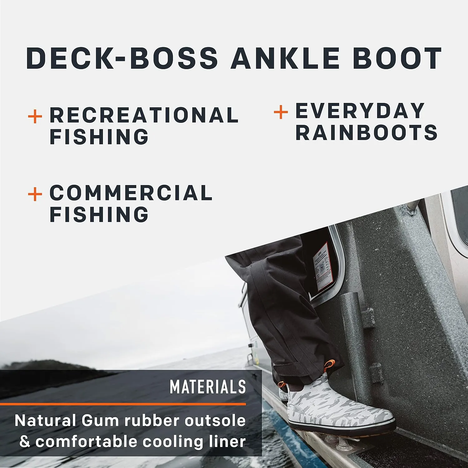 Grundens Men’s DECK-BOSS Ankle Boot | Durable, Waterproof