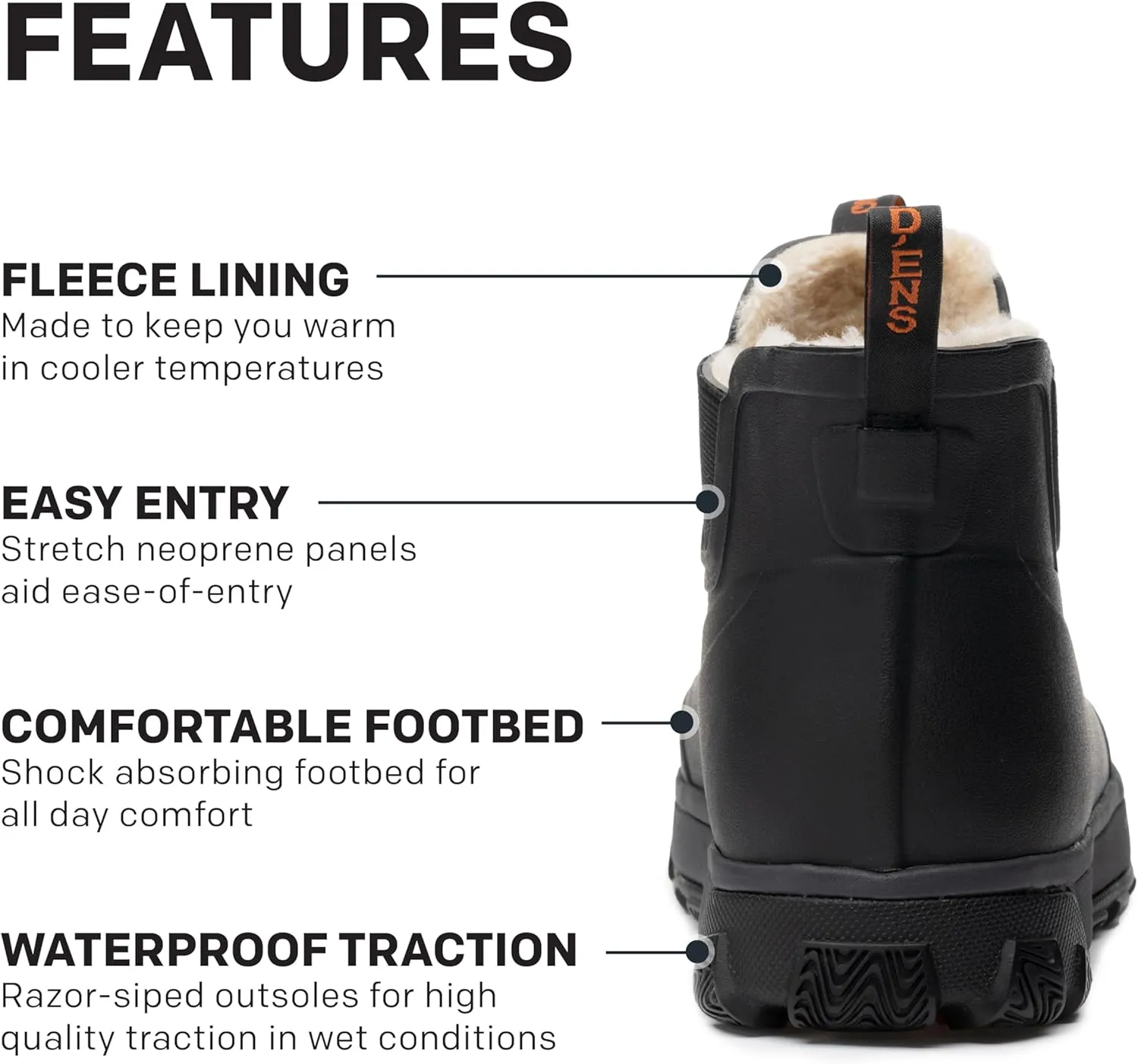 Grundéns Men’s Deviation Sherpa Ankle Boot | Durable, Waterproof, Fleece Lined