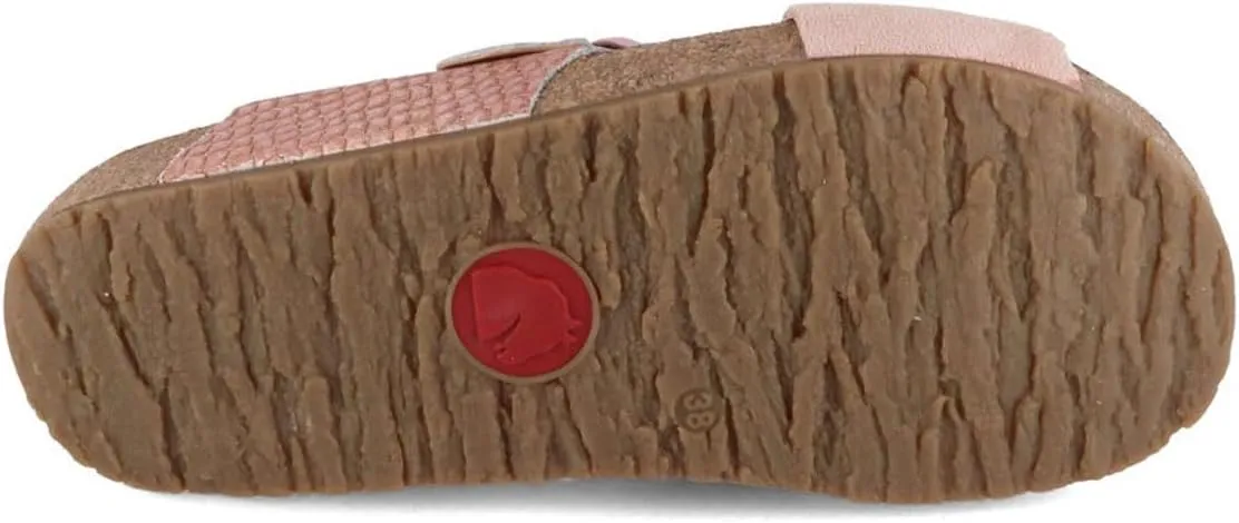 HAFLINGER Amiga Elegant Leather Sandals with Rubber Sole and Cork Latex Footbed Unisex