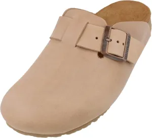HAFLINGER Porto Elegant Leather Clog with Rubber Sole and Cork Latex Footbed Slipper Unisex