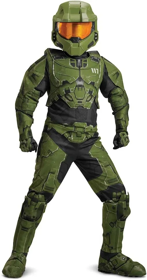 Halo Master Chief Suit, Official Halo Kids Master Chief Helmet and Armor Jumpsuit
