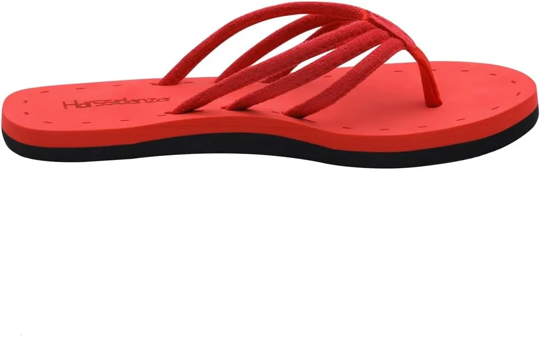 Harssidanzar Women's Flip Flops Lightweight Comfortable Summer Beach Thong Sandals with Arch Support KL221US