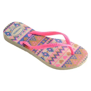 Havaianas Girl's Slim Mosaic Beige/Pink