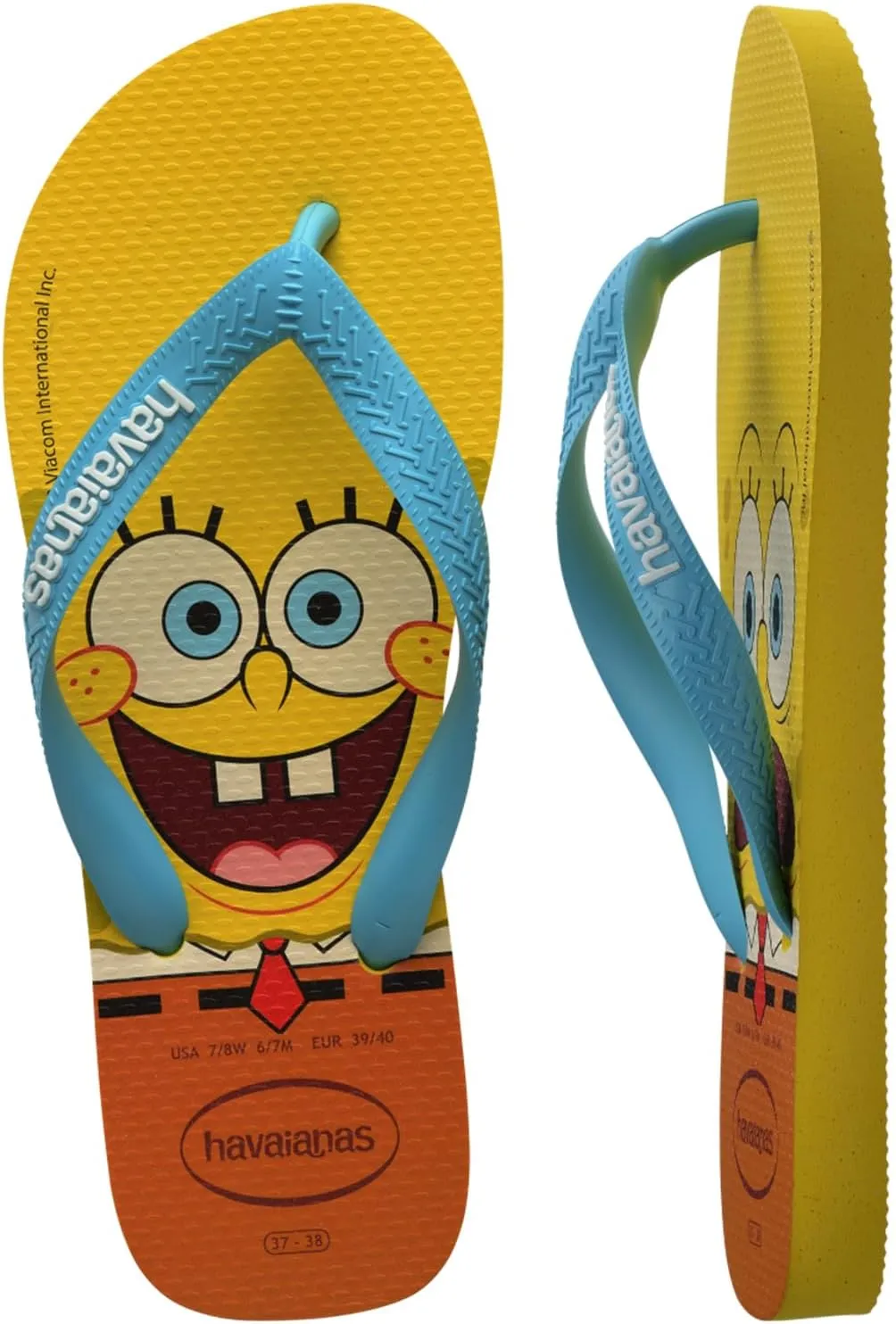 Havaianas mens Spongebob Flip Flops