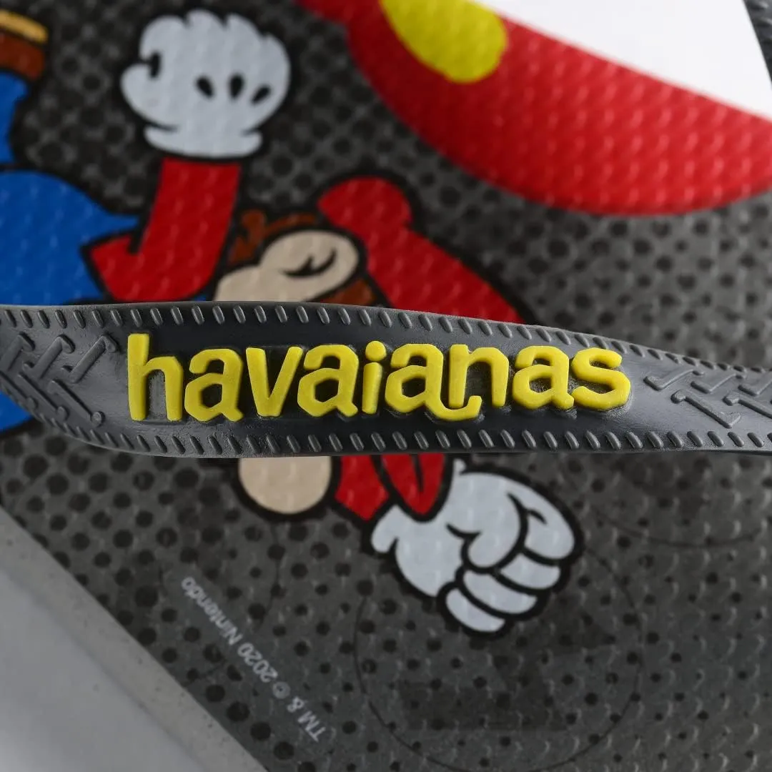 Havaianas Unisex-Child Mario Bros Sandal White/Black Flip Flop