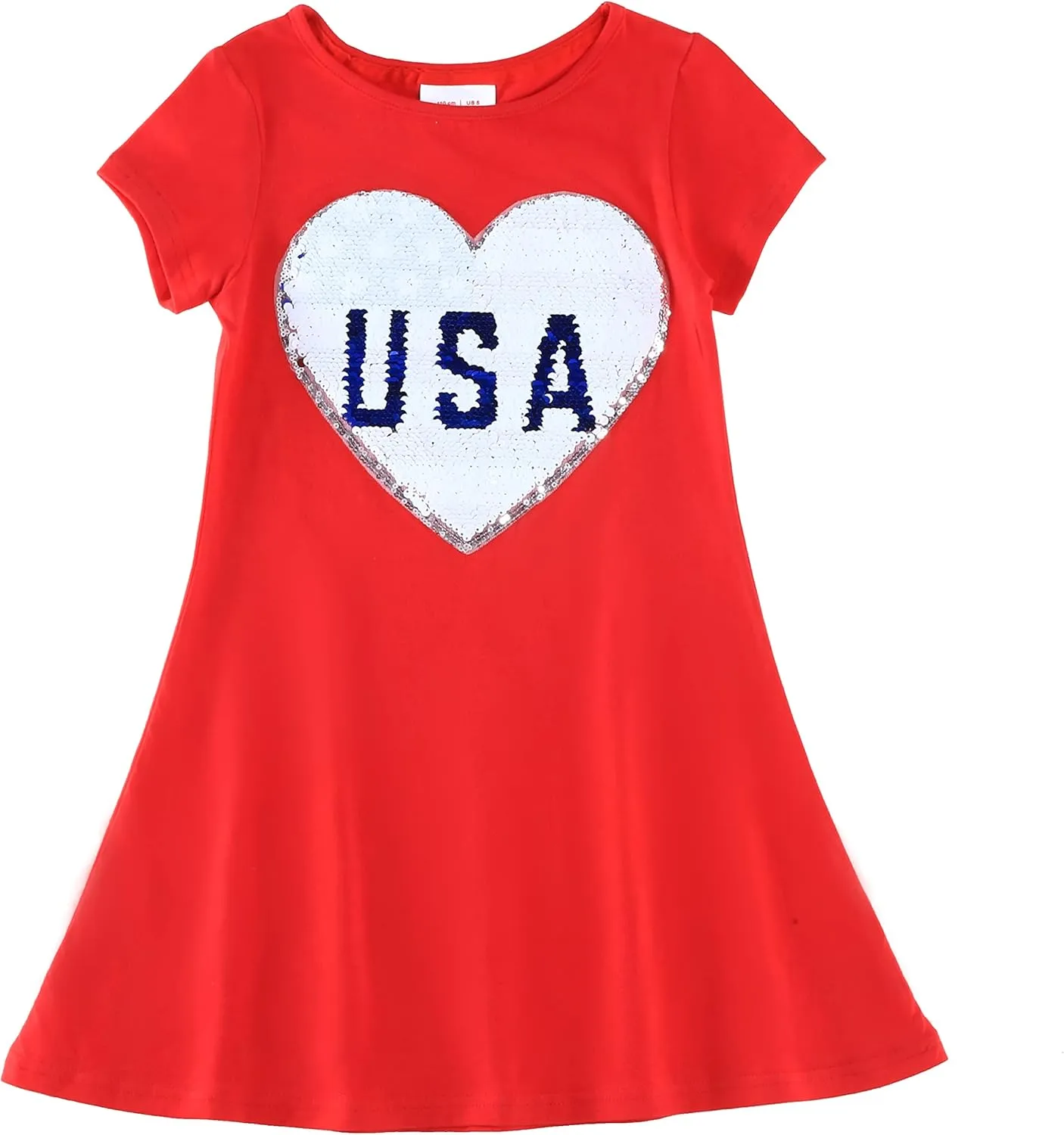HH Family Girls 4th of July Dress Patriotic American Flag Outfit Kids Clothing