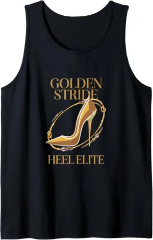 High Heels Golden Stride Heel Elite Glam Fashion Lovers Tank Top