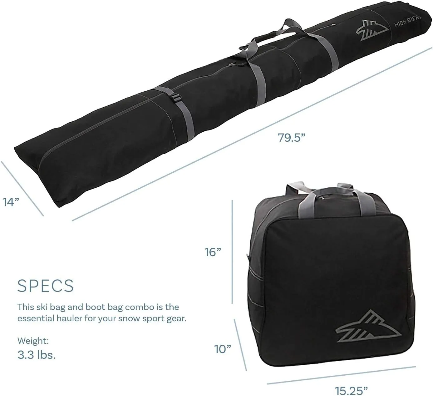 High Sierra Ski Bag and Boot Bag Box Set -