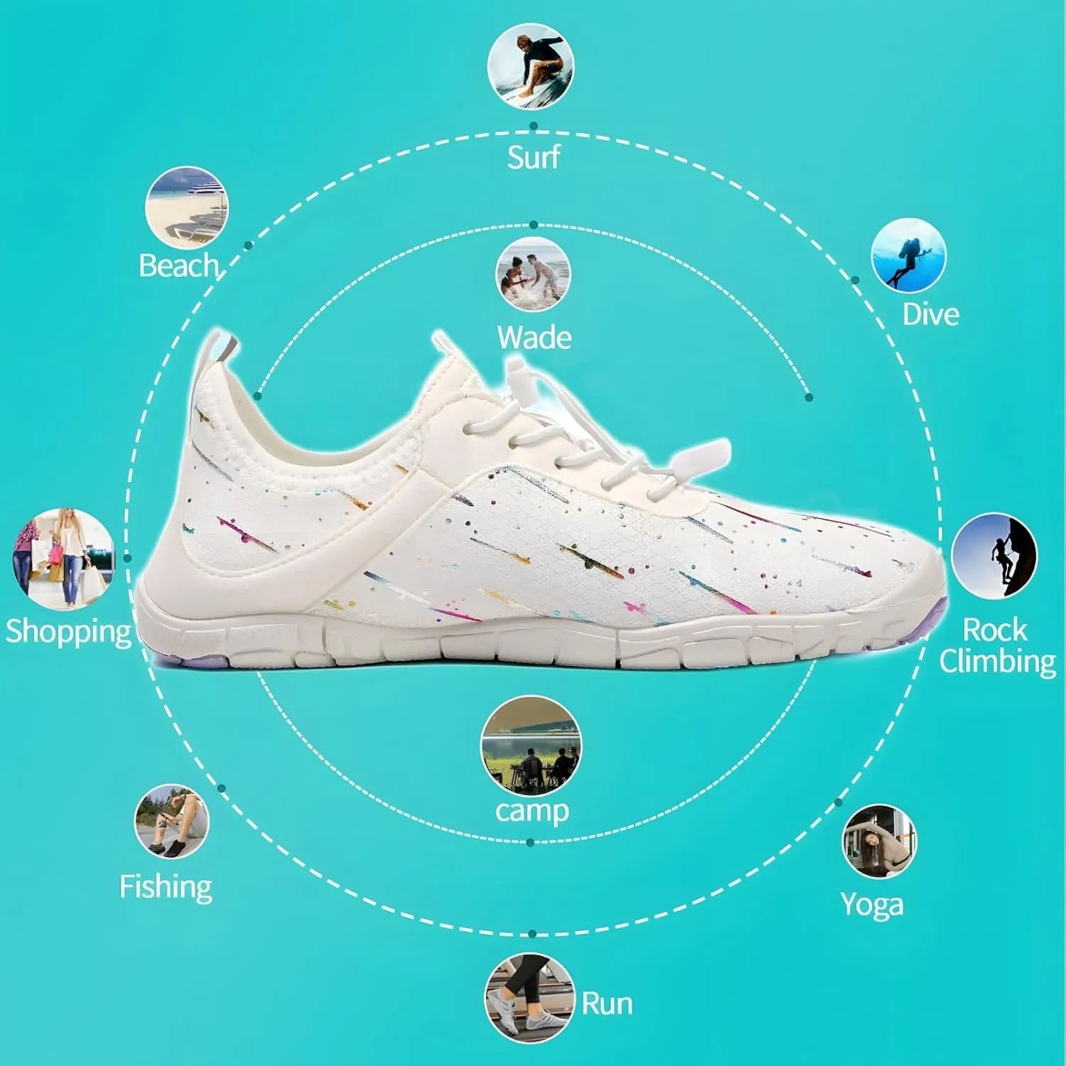 Hike Barefoot Shoes for Women Men, New Barefoot Footwear, Non-Slip Water Shoes,Breathable Non-Slip Footwear Wide Toe
