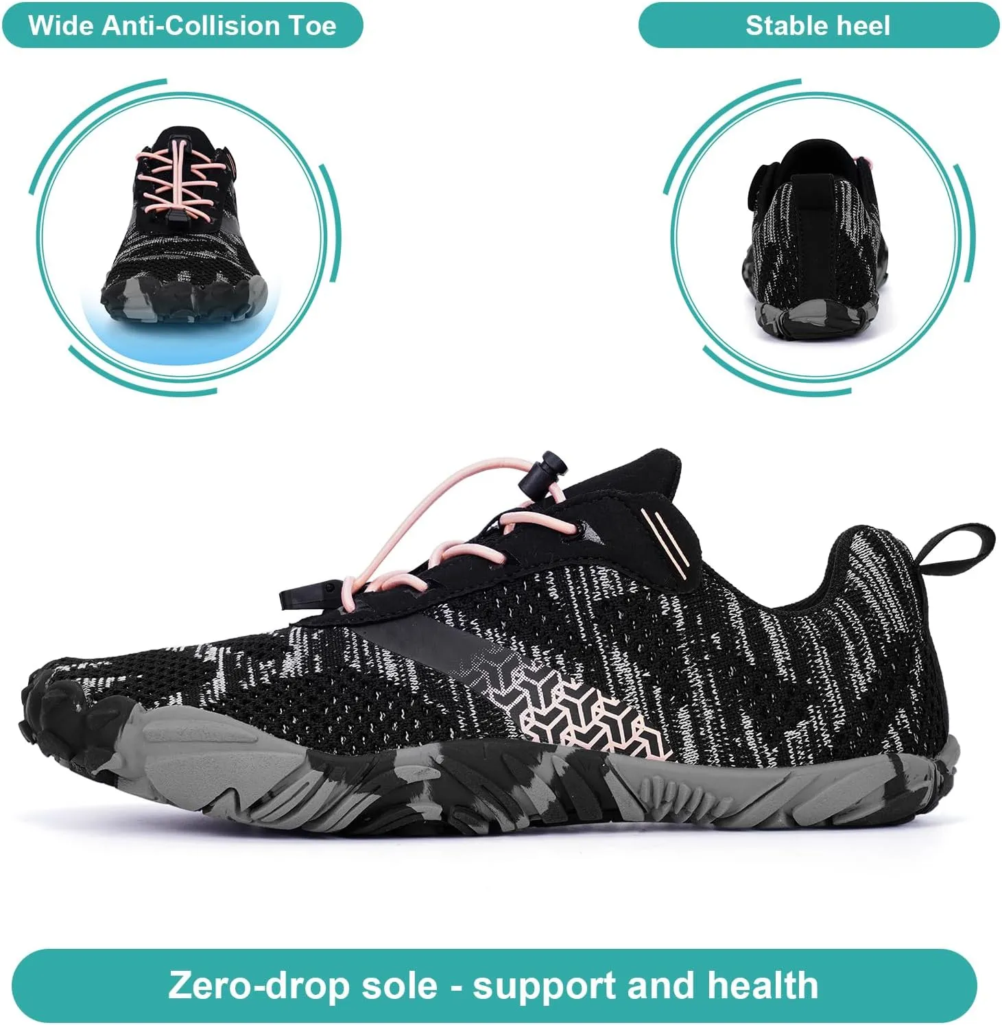 Hike Barefoot Shoes Women Men Non-Slip Healthy Barefoot Shoes Womens Mens Breathable Fashion Trail Rnning Hiking Shoe Womens Mens Wide Toe Zero Drop Shoe