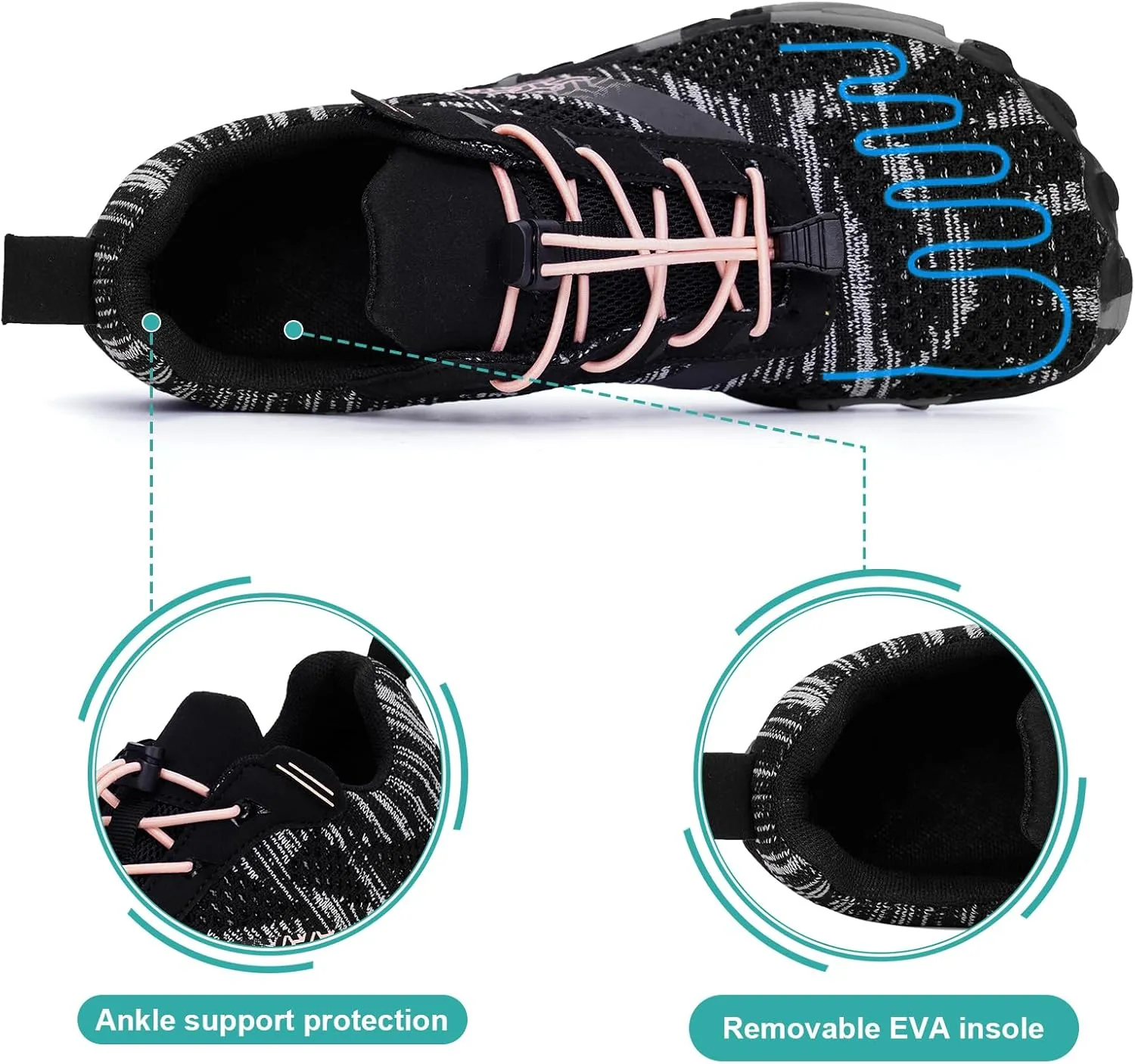 Hike Barefoot Shoes Women Men Non-Slip Healthy Barefoot Shoes Womens Mens Breathable Fashion Trail Rnning Hiking Shoe Womens Mens Wide Toe Zero Drop Shoe