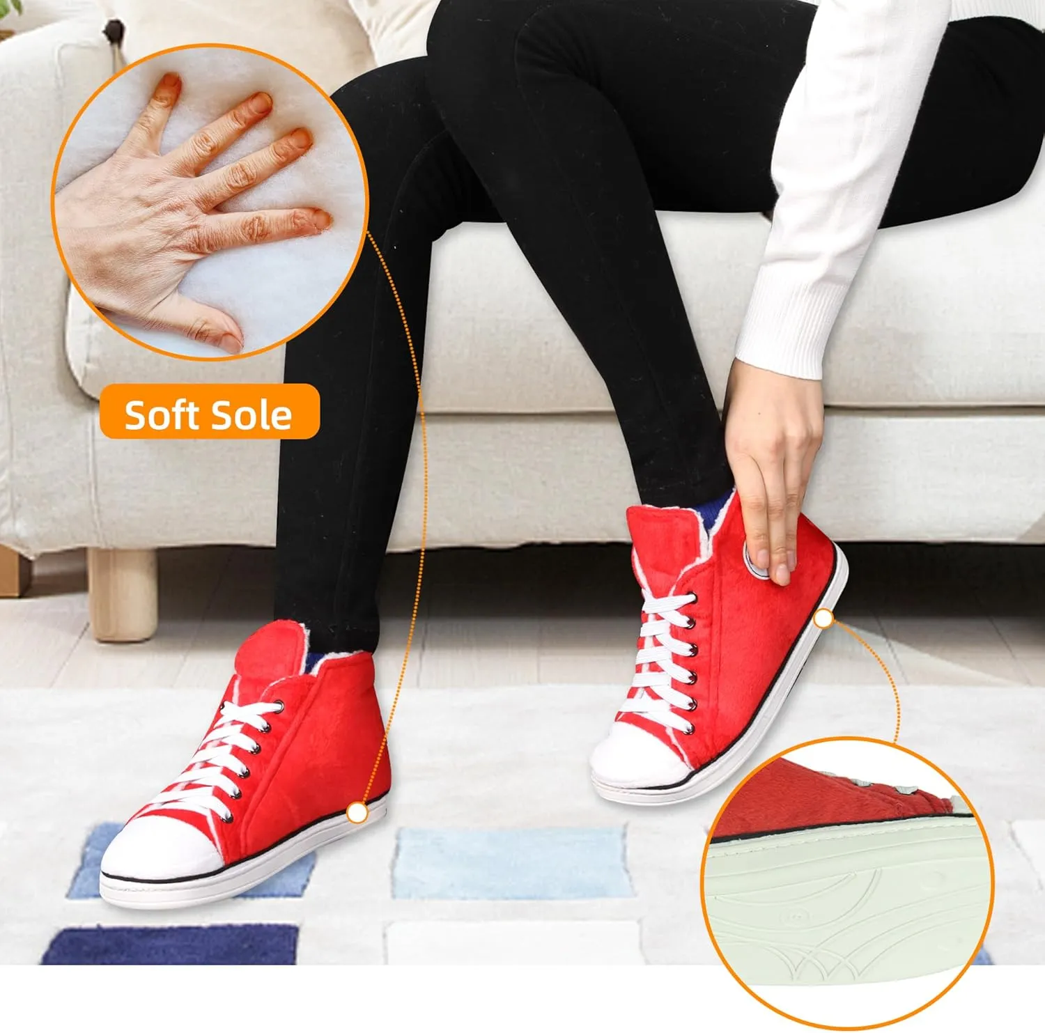 Home Slipper Women's Warm Winter Plush Indoor House Outdoor Sneaker Slippers Boots