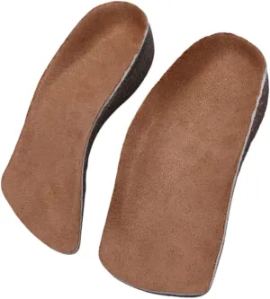 Homoyoyo Elastic Comfortable Cork Insoles for Men Women Orthotic Half Size for Boys and Girls Breathable Absorbent Shoe Pads