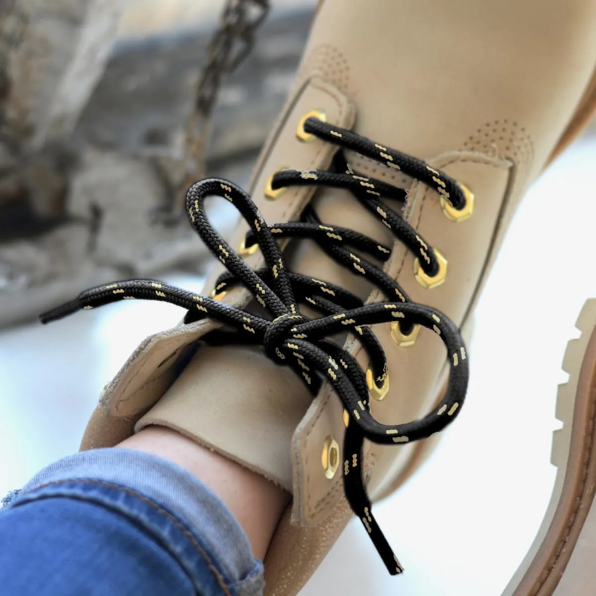Honey Badger Boot Laces, USA Made Indestructible Shoelaces, Round Heavy Duty Bootlaces for Work & Hiking