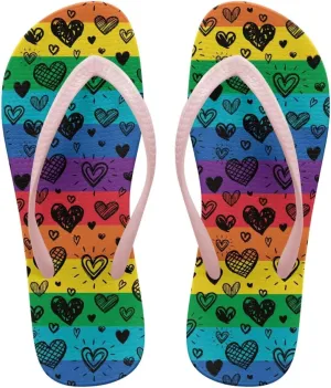 Howilath Women's Flip Flops Summer Travel Beach Slippers with EVA Sole Casual Non-Slip Thong Sandals Size 5-9