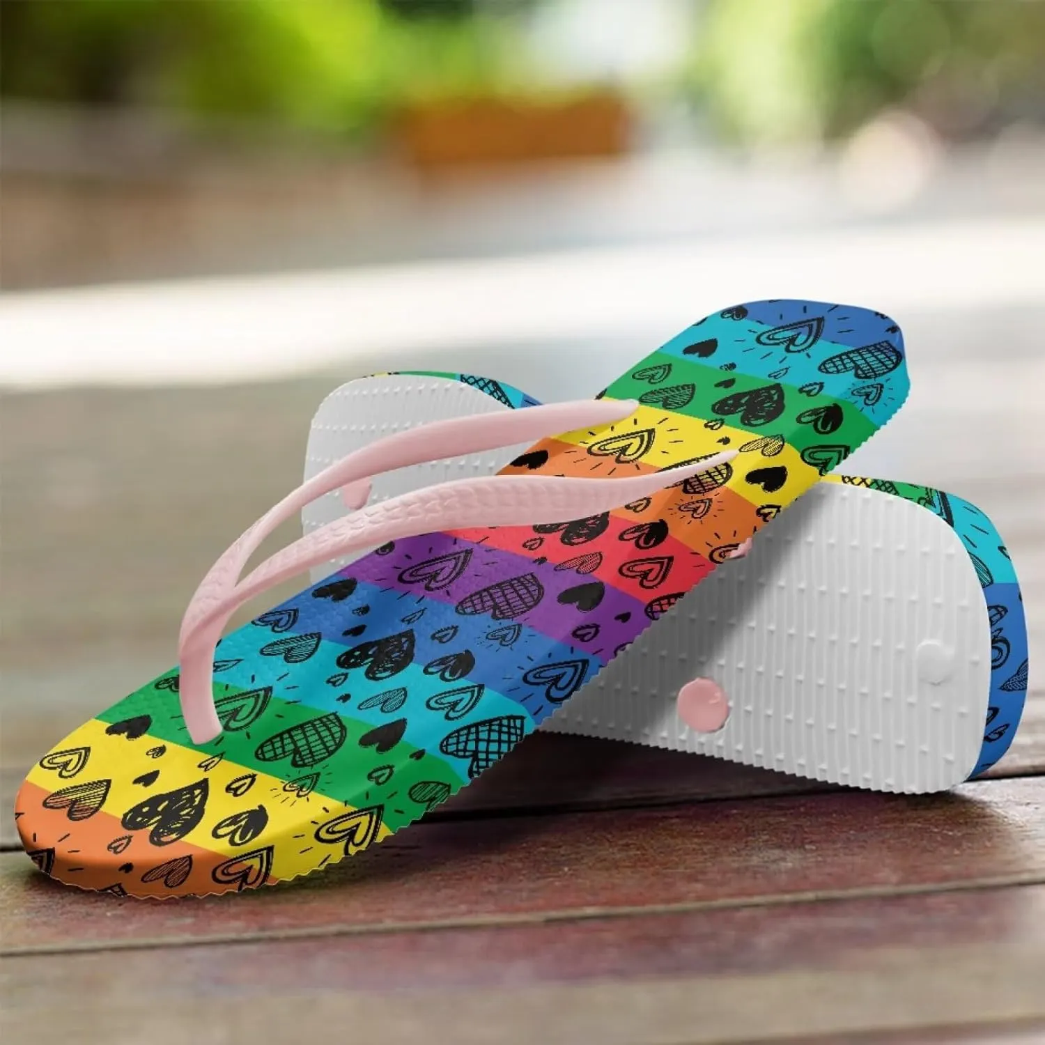 Howilath Women's Flip Flops Summer Travel Beach Slippers with EVA Sole Casual Non-Slip Thong Sandals Size 5-9