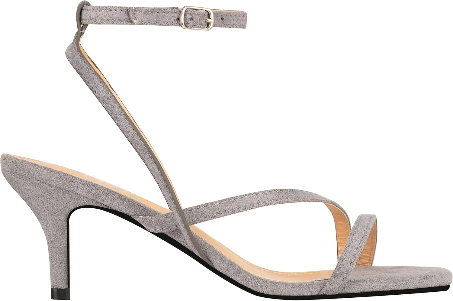 ILLUDE Women’s Ankle Strap Sandal Heels Low Kitten Heel Square Toe Strappy Heeled Sandals – Hera