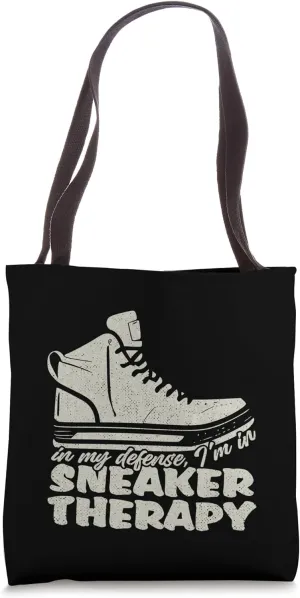 In Sneaker Therapy Retro Design For kicks Lovers Tote Bag
