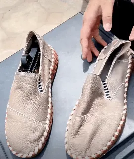 Italian Handmade Cowhide Leather Soft Sole Breathable Leather Shoes Comfortable Casual Shoes