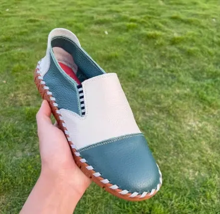 Italian Handmade Cowhide Leather Soft Sole Breathable Leather Shoes Comfortable Casual Shoes
