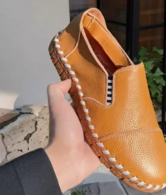 Italian Handmade Cowhide Leather Soft Sole Breathable Leather Shoes Comfortable Casual Shoes