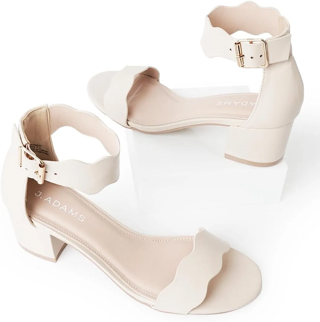 J. Adams Mimi Ankle Strap Kitten Heel Sandal