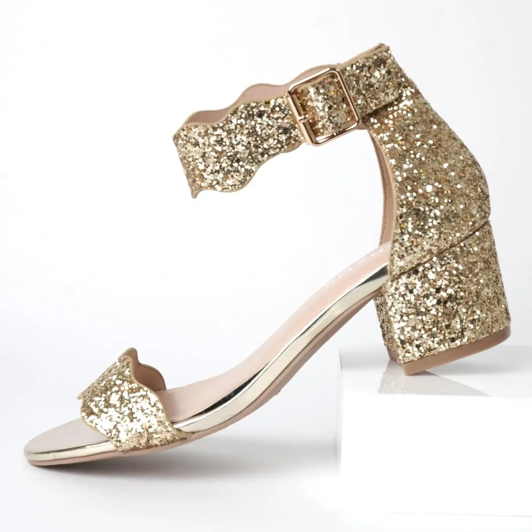 J. Adams Mimi Ankle Strap Kitten Heel Sandal