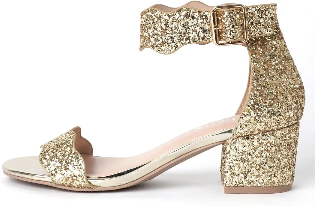 J. Adams Mimi Ankle Strap Kitten Heel Sandal