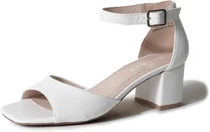 J. Adams Ruth Heeled Sandal – Low Block Heels for Women, Short Heel Bridal & Wedding Shoes, Dressy Prom Heels, Elegant Formal Dress Shoes for Bride