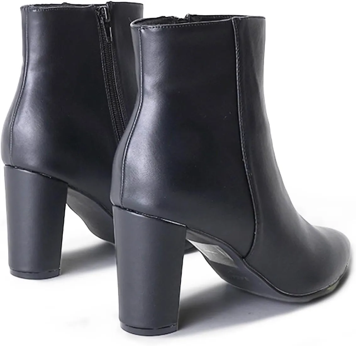 J. Adams Women's Wallice Ankle Booties - Chic Pointed Toe Block Heel Boots with Side Zipper - Comfortable and Stylish Dress Boots for Everyday Wear