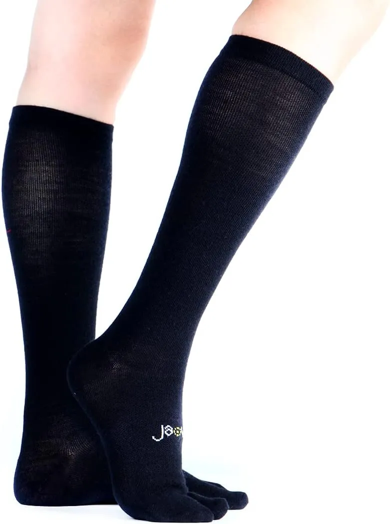 ja vie JAVIE Comfy Flip Flop Tabi Socks 76% Merino Wool Compression Socks for Women & Men Split Toe Socks