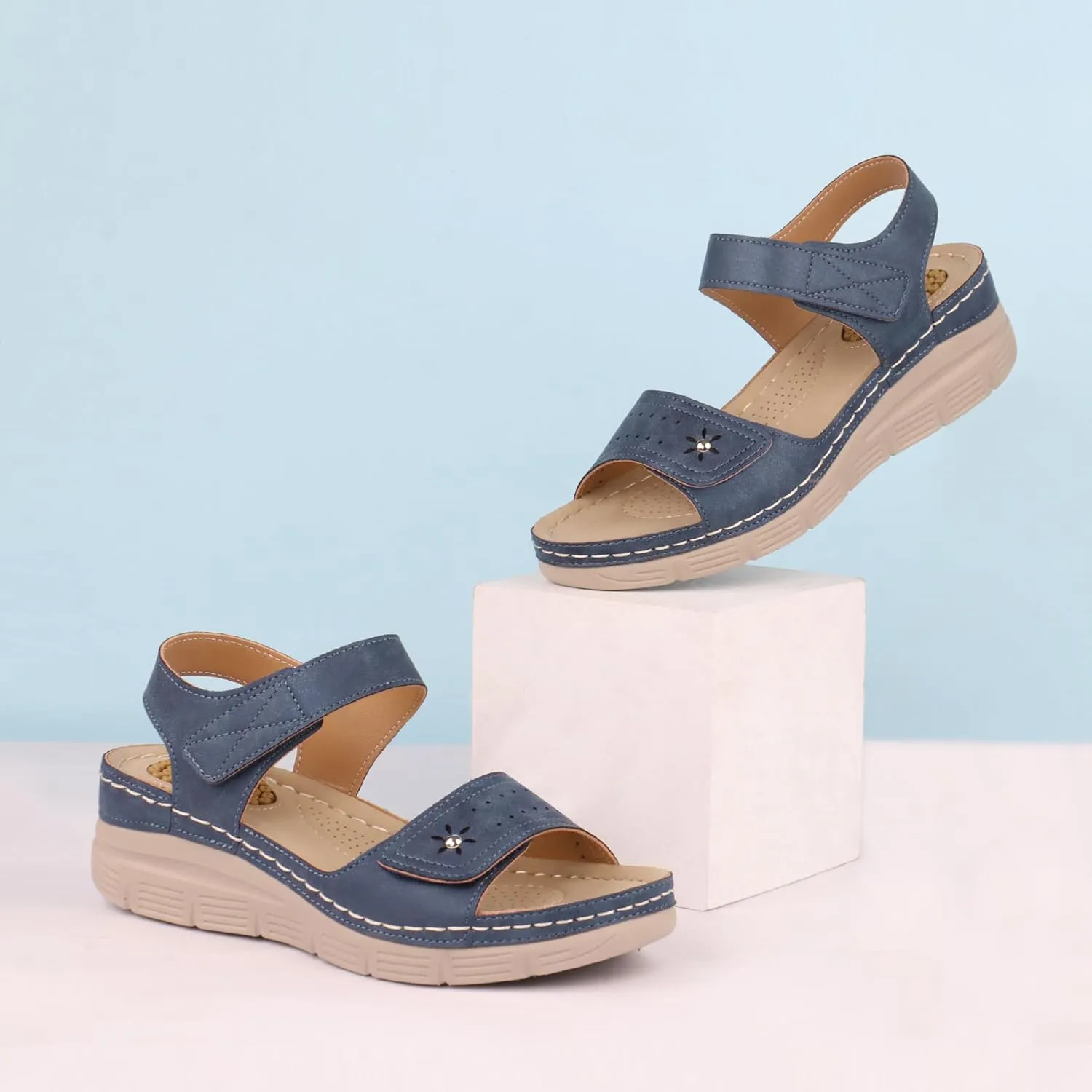 JABASIC Women Comfortable Sandals Orthotic Walking Sandals Orthopedic Arch Support Sandals