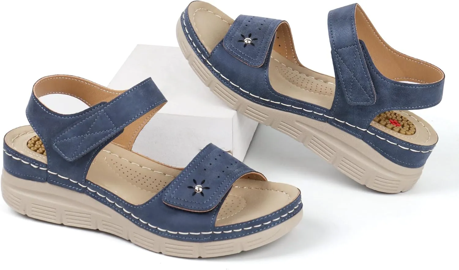 JABASIC Women Comfortable Sandals Orthotic Walking Sandals Orthopedic Arch Support Sandals