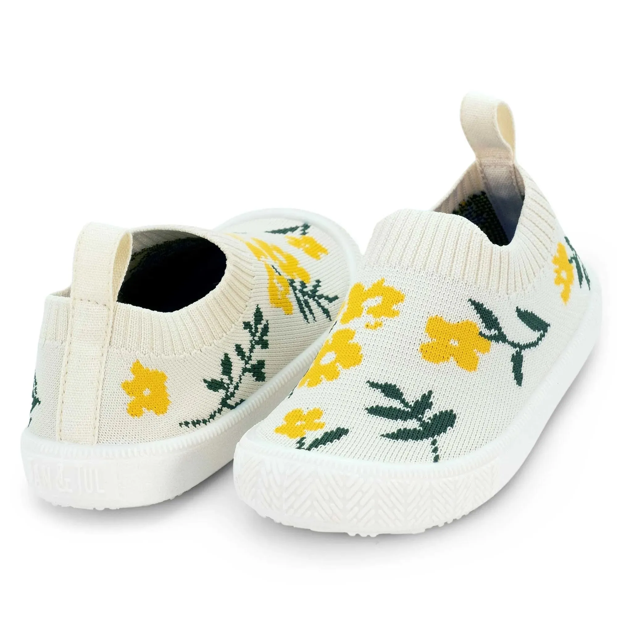 Jan & Jul Graphic Knit Shoes - Yellow Flower