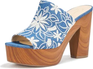 Jessica Simpson Women's Shelbie Block Heel Platform Mule Sandal