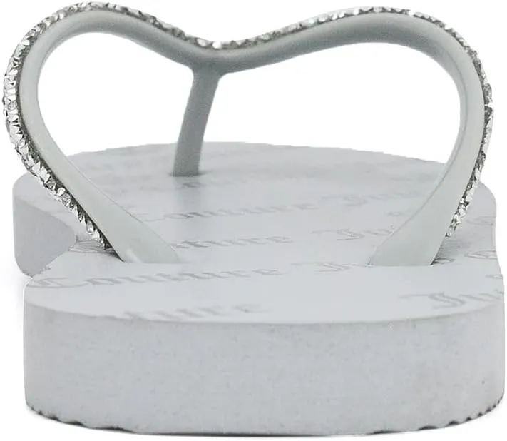 JUICY COUTURE Flip Flops, Soft Lightweight Beach Sandals for Women, Casual Slippers Shower Beach Pool Flat Slides Shoes