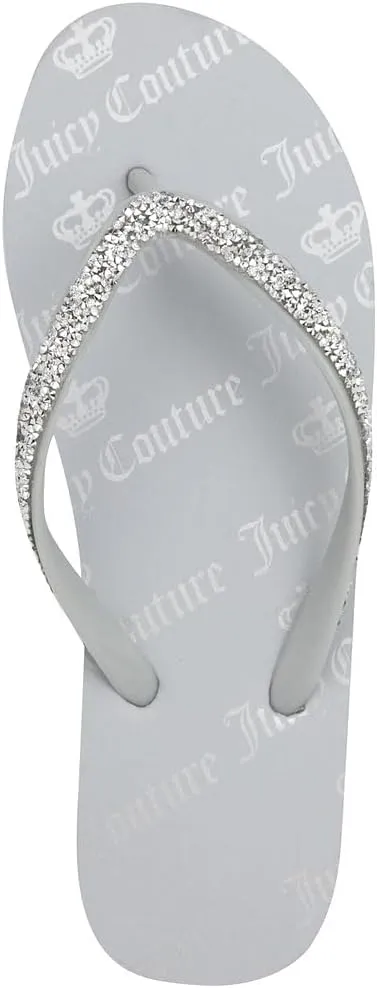 JUICY COUTURE Flip Flops, Soft Lightweight Beach Sandals for Women, Casual Slippers Shower Beach Pool Flat Slides Shoes