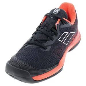 Juniors' Jet Mach 3 All Court Tennis Shoes Black and Poppy Red