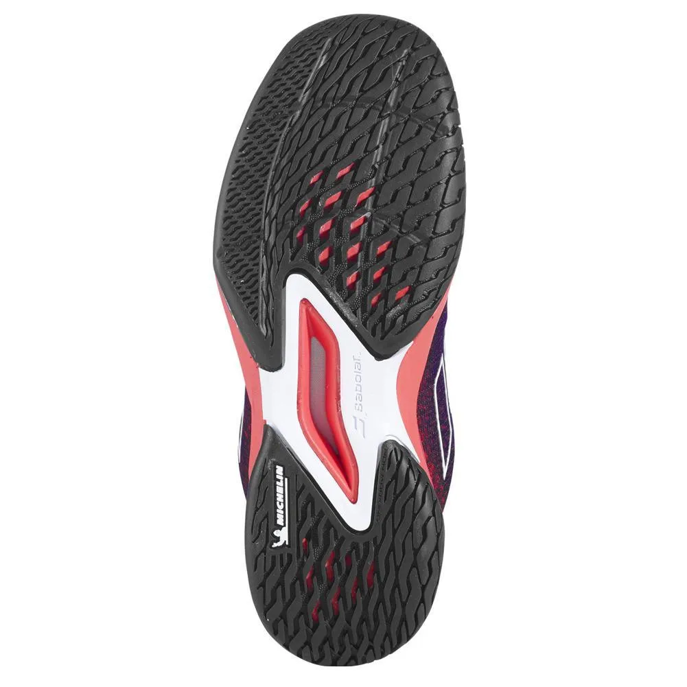 Juniors' Jet Mach 3 All Court Tennis Shoes Black and Poppy Red