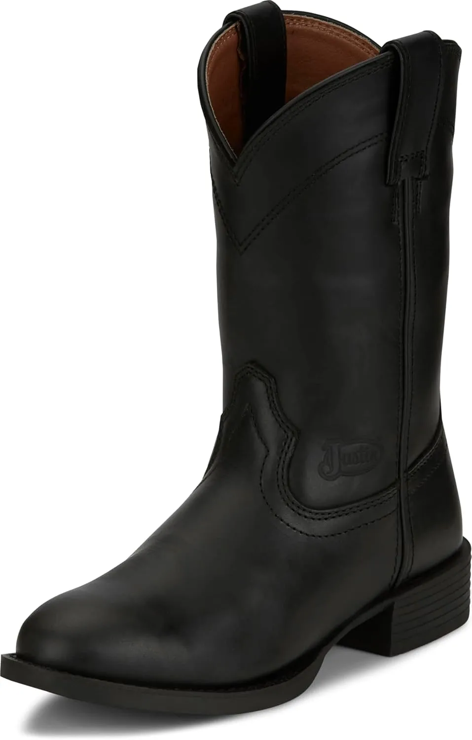 Justin Blain 10" Womens Roper Boot, Classic Western-Style, Durable Leather, Comfortable Fit, Pull-On Design, Versatile Fashion