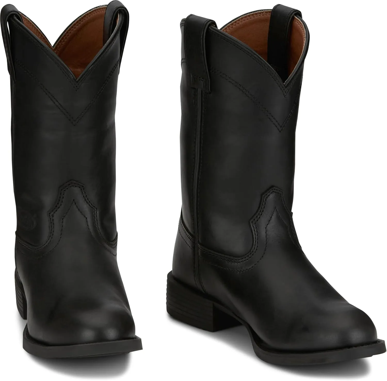 Justin Blain 10" Womens Roper Boot, Classic Western-Style, Durable Leather, Comfortable Fit, Pull-On Design, Versatile Fashion
