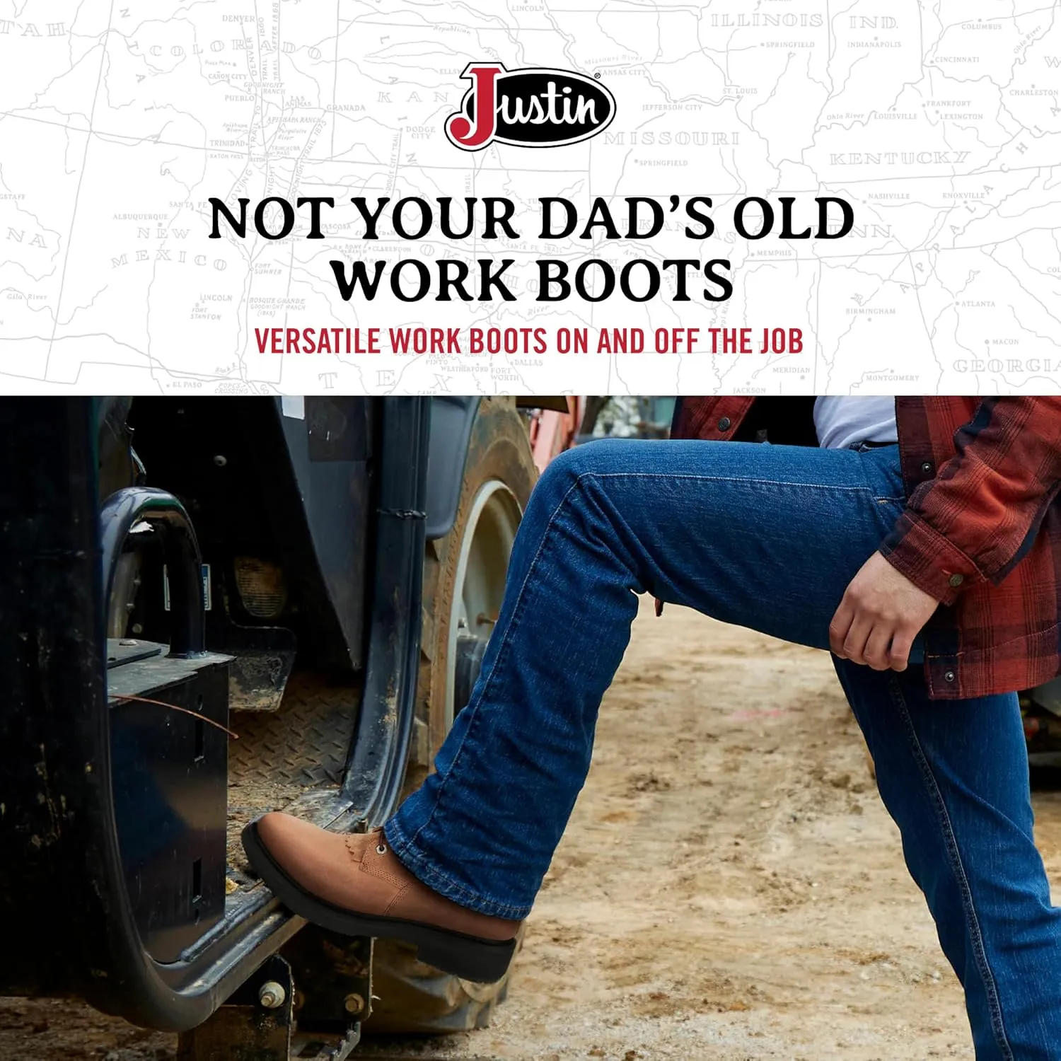 Justin Livestock 8'' Waterproof Work Boots for Men - Durable Premium Full-Grain Leather with Comfort Insole and Slip-Resistant Outsole, EH-Resistant