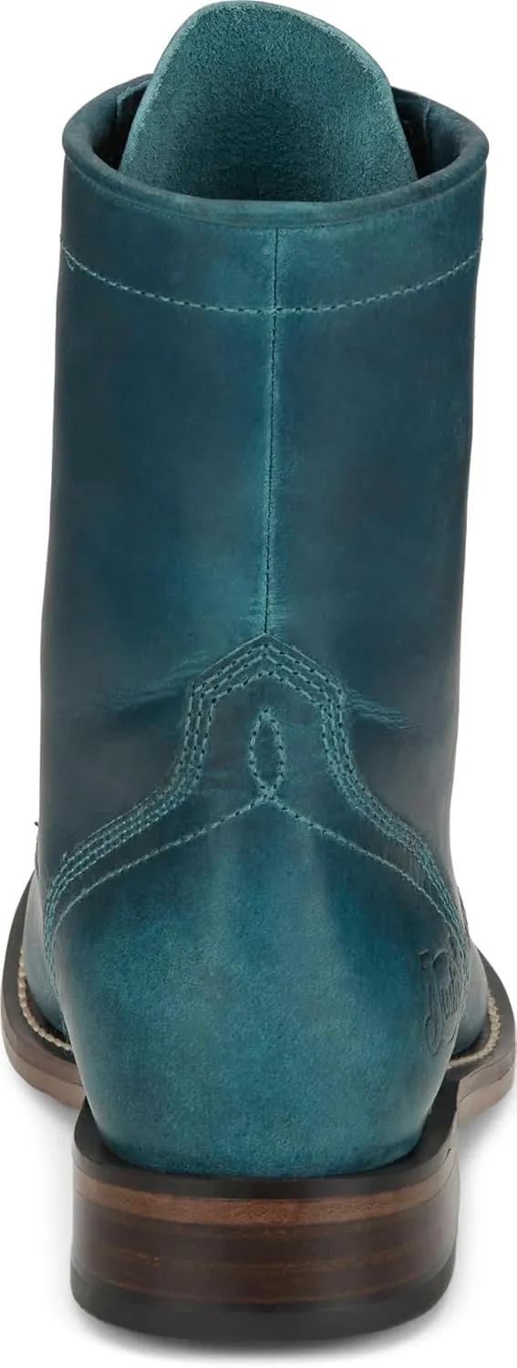 Justin Mckean 7" Lace-Up Roper Women's Western Boot, Durable Leather, Casual Style, Comfortable Footwear