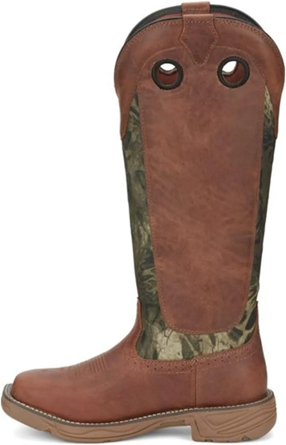 Justin Men's Rush Strike Camo Shaft Leather Pull On Snake Boot Square Toe - Se4380