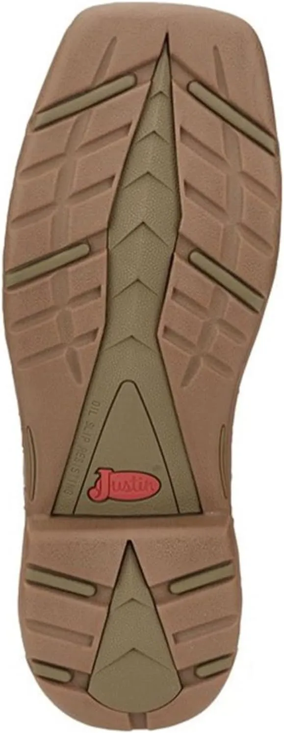 Justin Men's Rush Strike Camo Shaft Leather Pull On Snake Boot Square Toe - Se4380