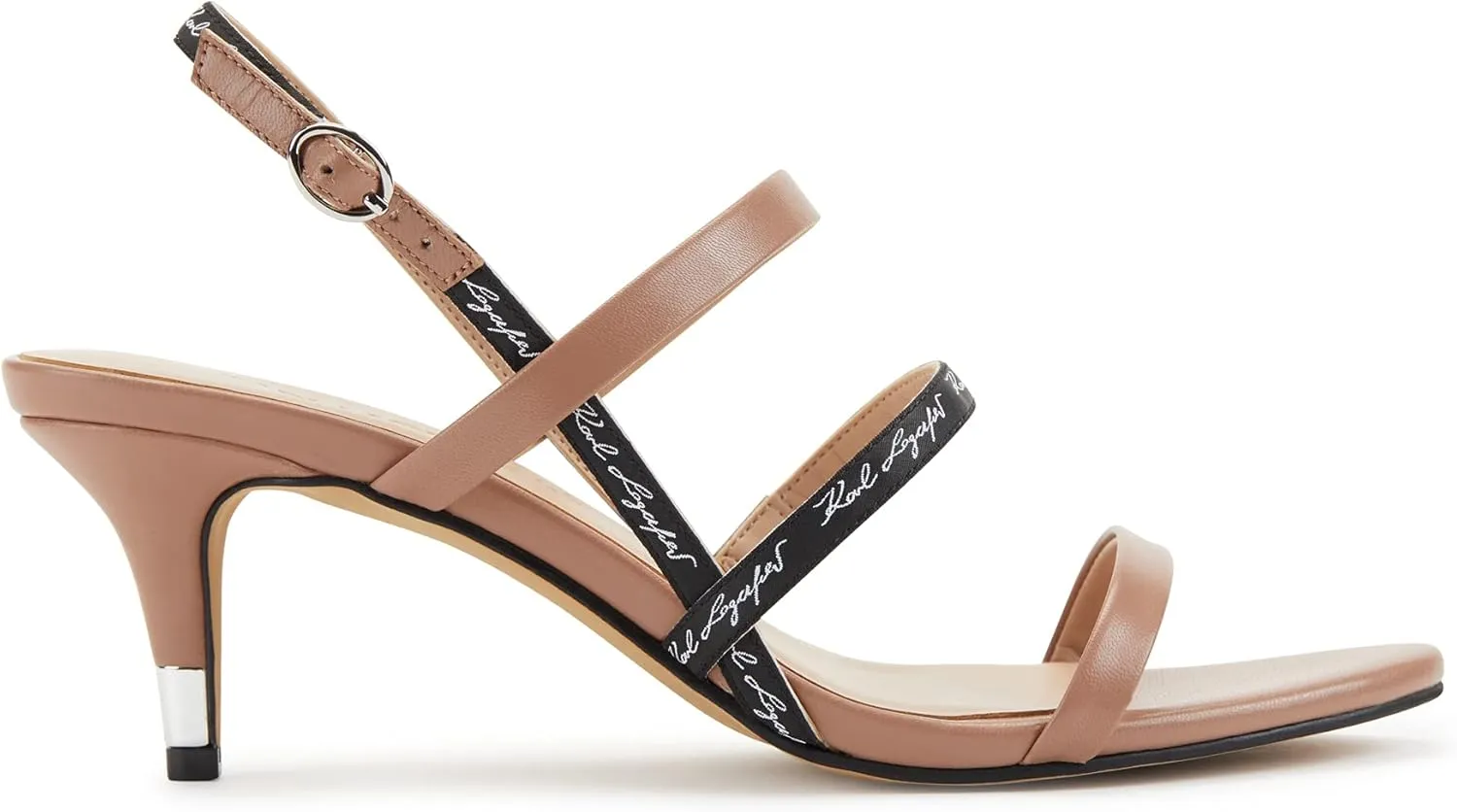 KARL LAGERFELD Women's Dextra Ankle Strap Heeled Sandal
