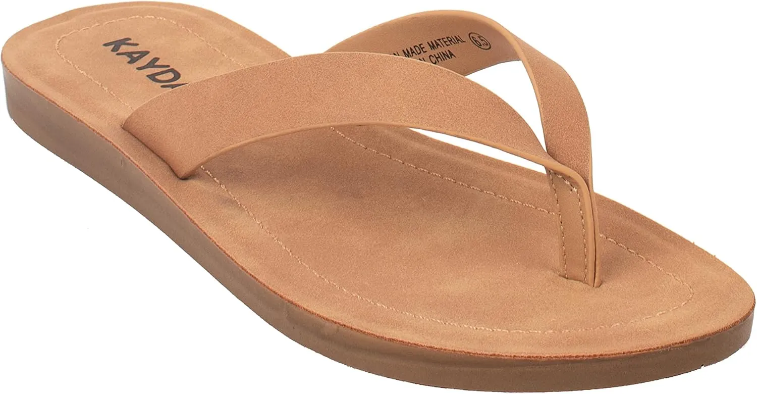 KAYDAY Womens Flip Flop Sandals Basic Thongs Flats EARL