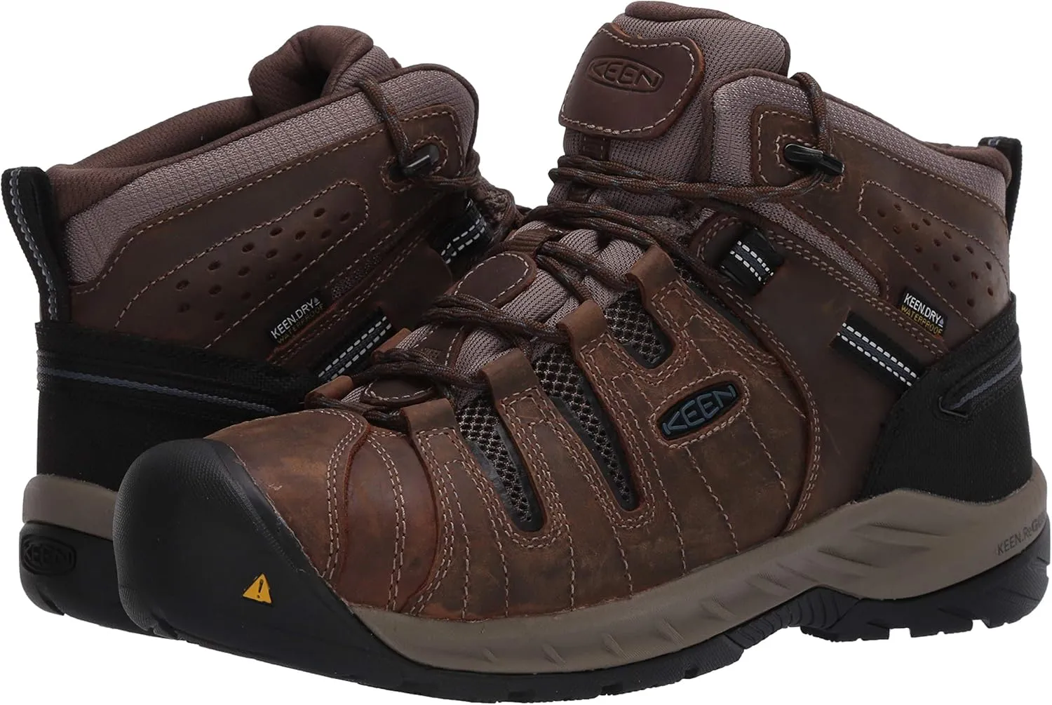 KEEN Utility Men's Flint 2 Mid Height Steel Toe Waterproof Durable Construction Work Boots