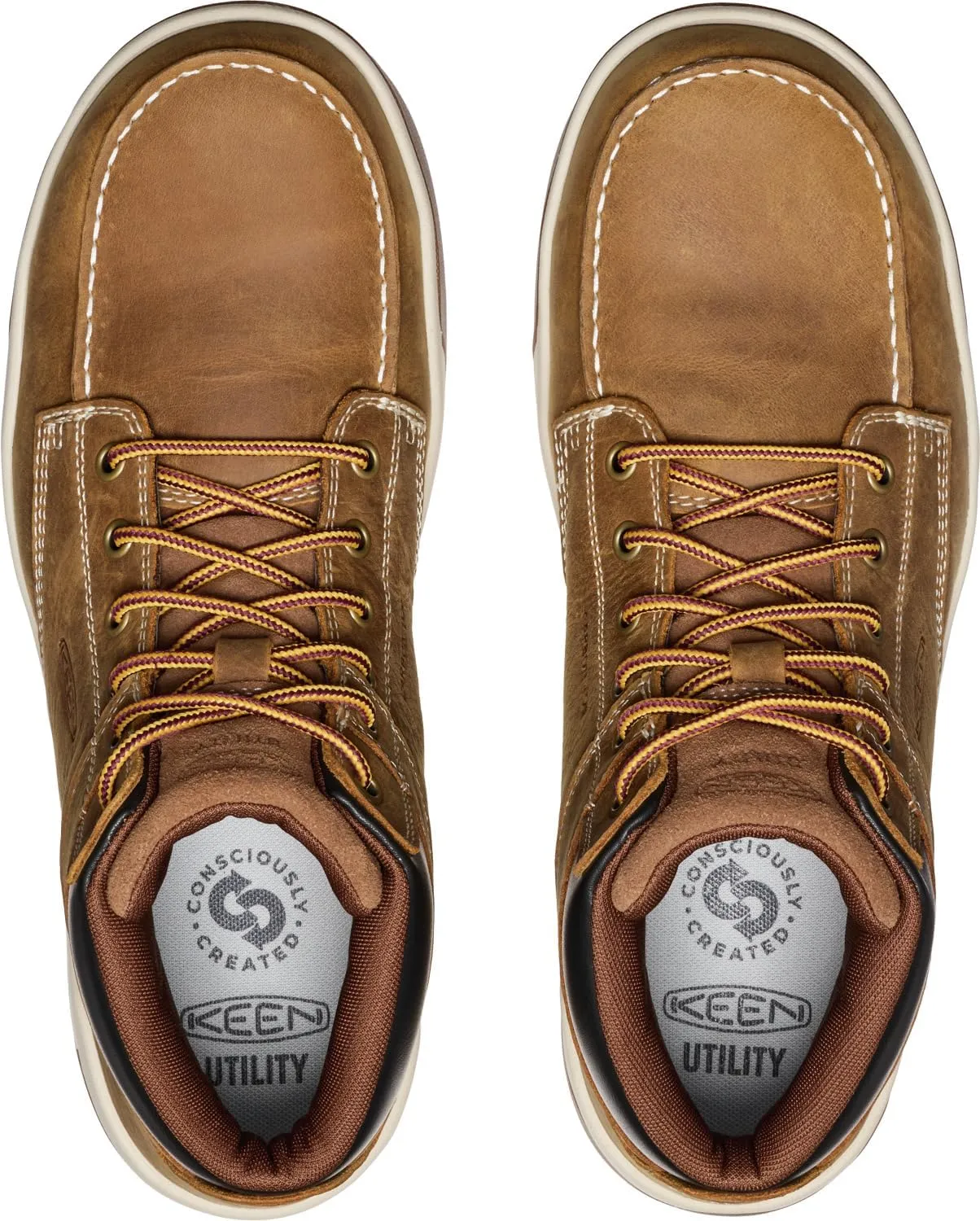 KEEN Utility Men's Gibson Mid Height Composite Toe Athletic Traction Durable Leather Work Boots